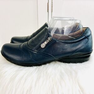 Naturalizer Clarissa Navy Blue Leather Slip on Comfort Shoes Loafers Size 9